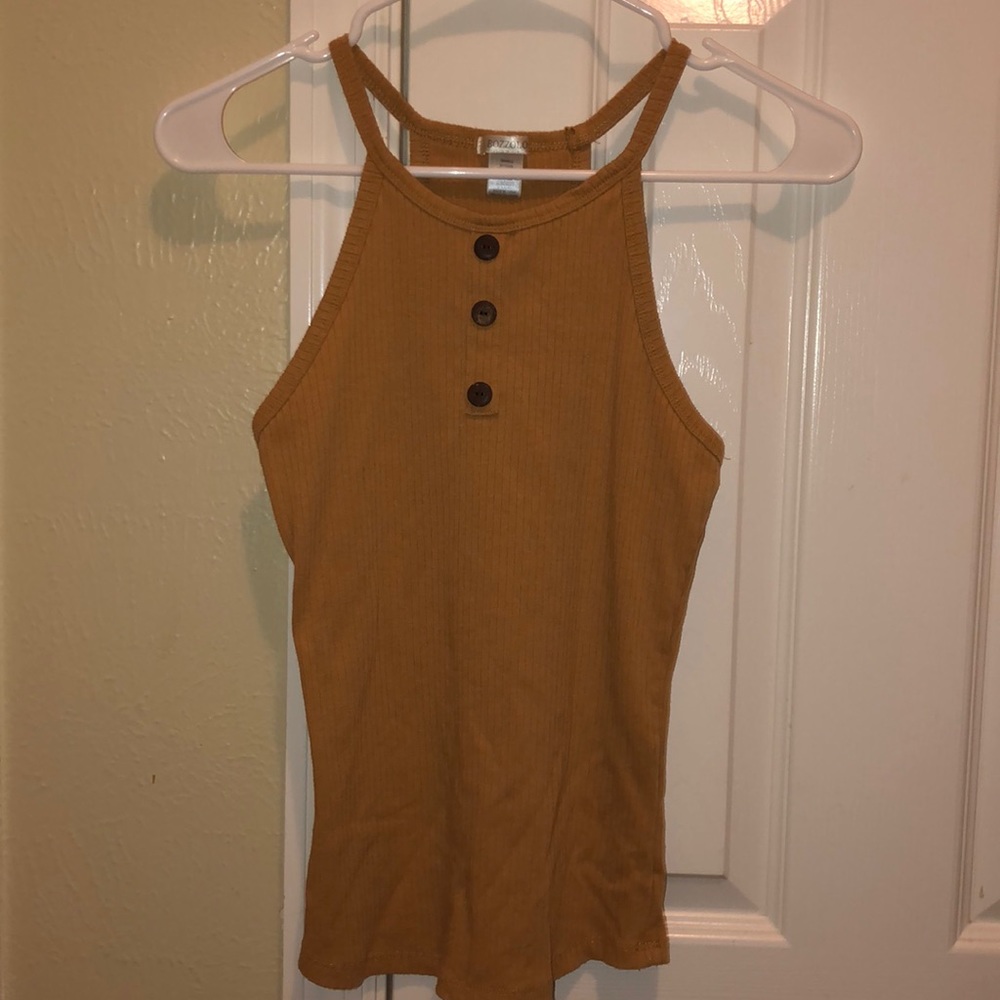 Mustard Halter Top